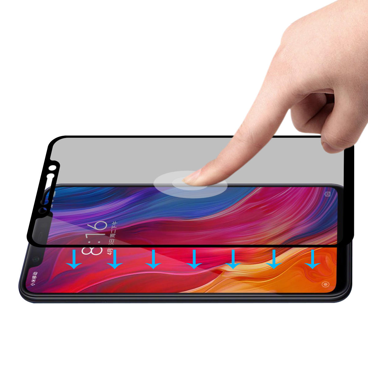 Enkay 9H 2.5D Full Coverage Anti-peeping Anti-explosion Tempered Glass Screen Protector for Xiaomi Mi8 / Xiaomi Mi 8 Pro / Xiaomi Mi 8 Explorer Edition Non-original