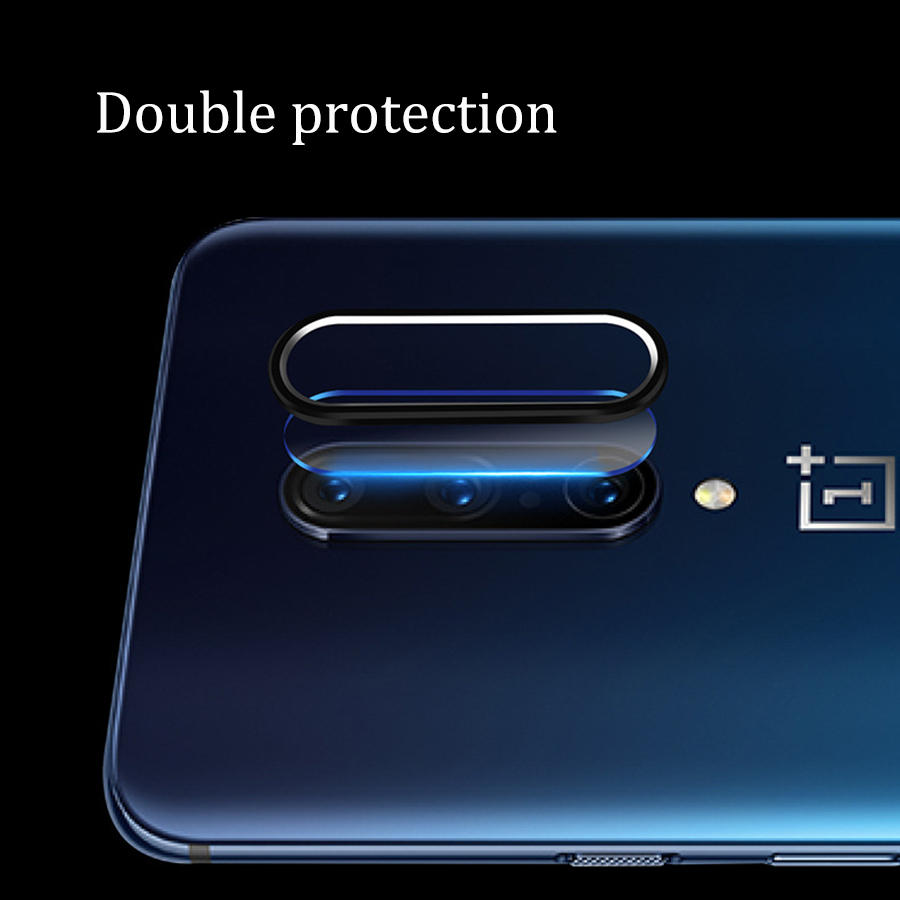 Bakeey Anti-scratch Metal Circle Ring + Tempered Glass Phone Camera Lens Screen Protector for OnePlus 7 PRO COD