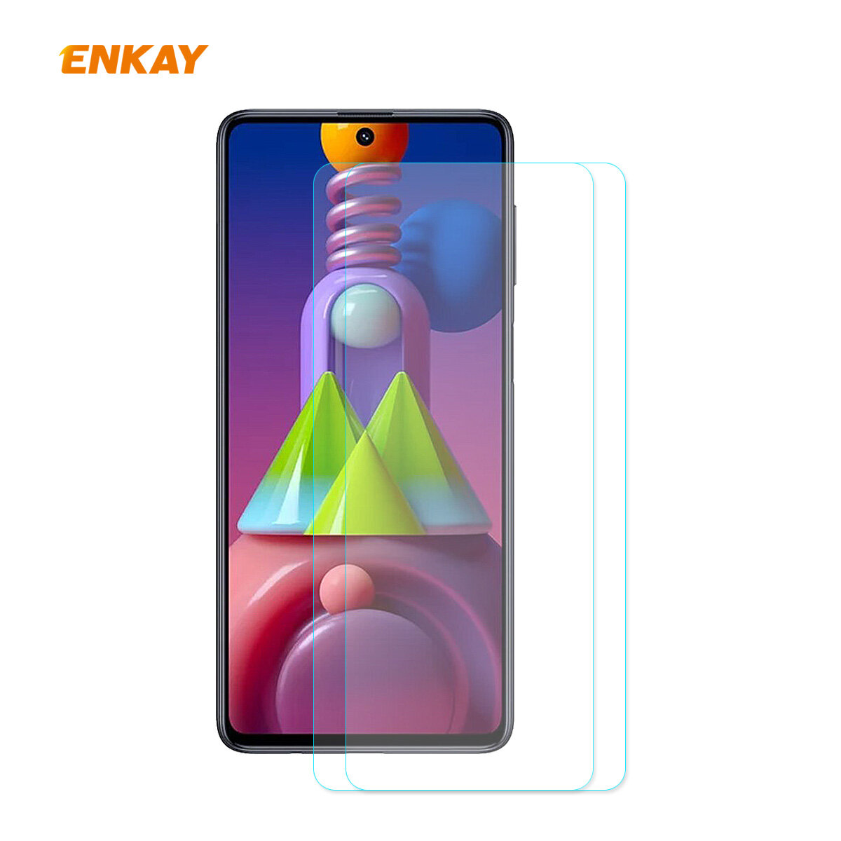 Enkay 0.26mm 9H 2.5D Curved Edge Tempered Glass Screen Protector Film for Samsung Galaxy M51 COD