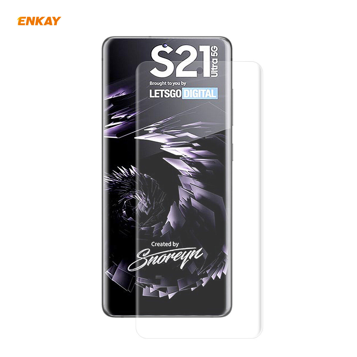 Enkay for Samsung Galaxy S21 Ultra 5G / Galaxy S21 Ultra Front Film High Definition 3D Curved Edge Hot Blending Full Coverage Anti-Scratch Soft PET Screen Protector