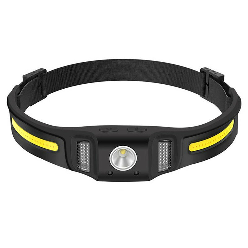 Smart Sensor 600 Lumens XPG+COB LED Headlamps Double Light Source Headlight With Safety Light Waterproof Portable Head Lamp COD