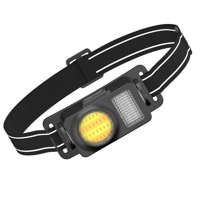 High Light Smart Sensing LED Headlamp Type-C Rechargeable Red White Yellow Blue Headlight Outdoor Running Night Fishing COB Head Light COD