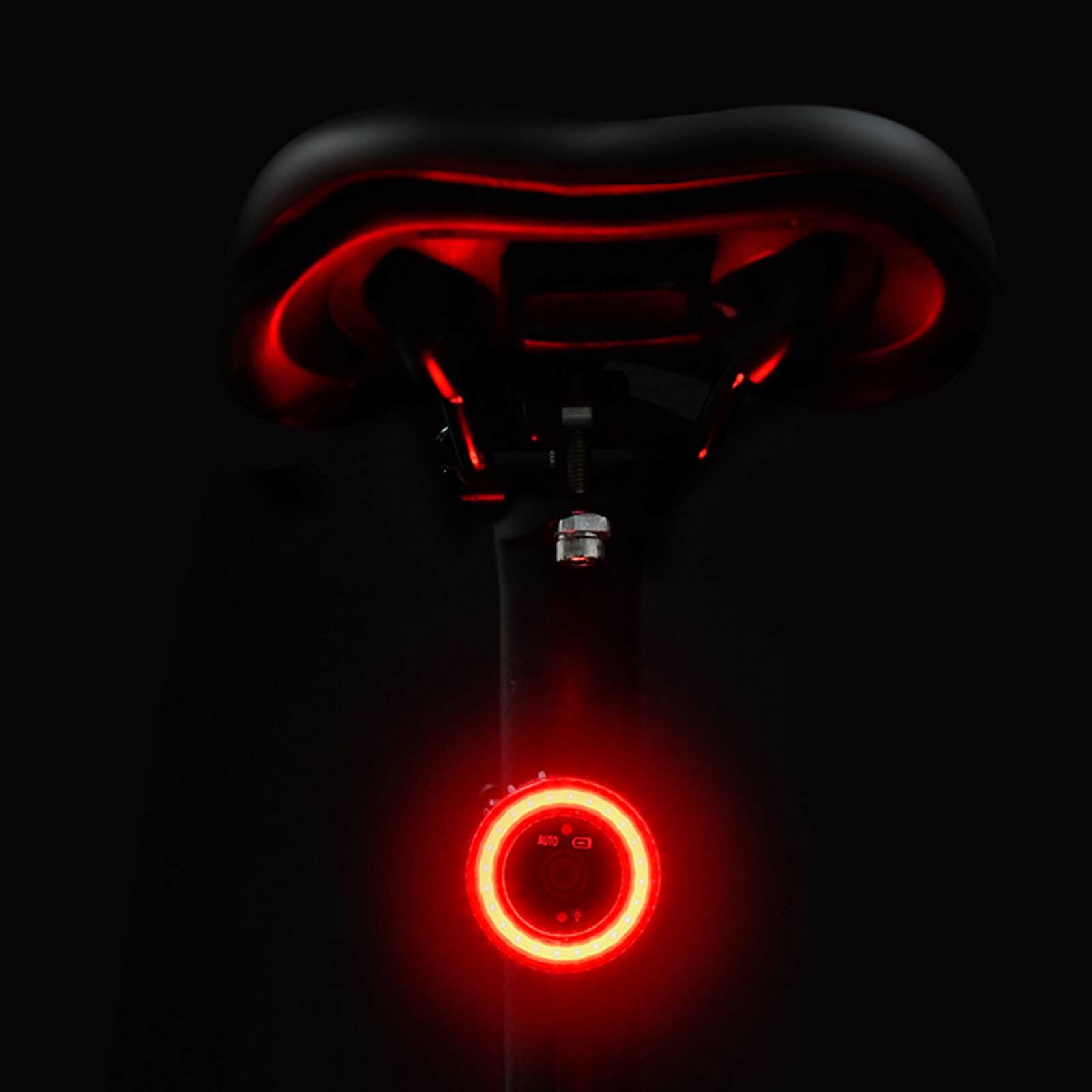 MEROCA Bicycle Rear Light USB Charging High Visibility Multifunction Flashing With Brake Sensor Tail Light MTB Road Bike Lamps COD