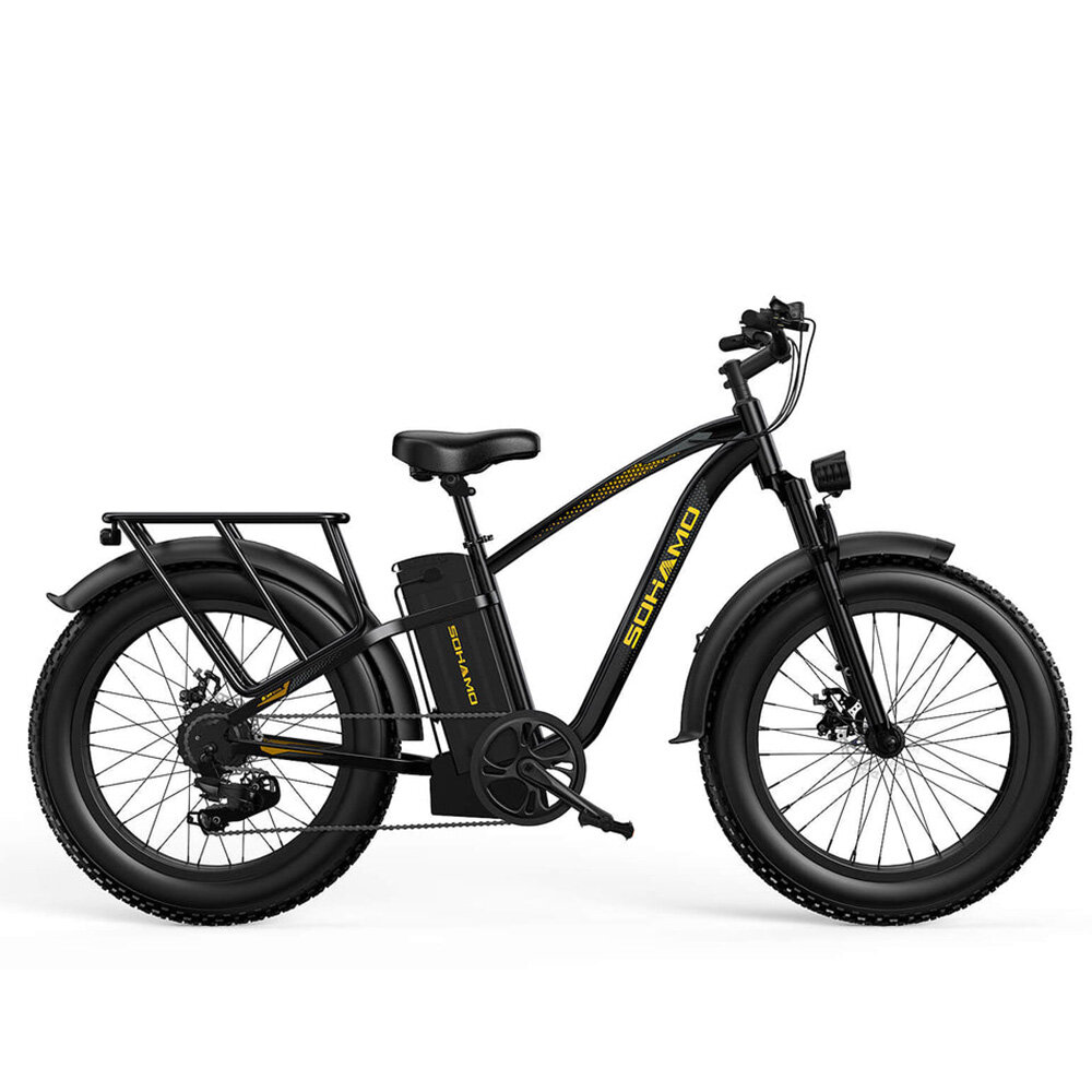 [USA DIRECT] SOHAMO M3-20Ah 48V 20Ah 750W Electric Bicycle 26*4.0 Inch 48-96KM Mileage Range Max Load 150KG COD