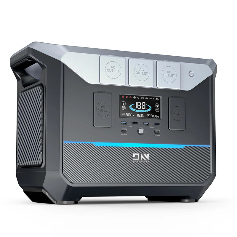 [USA Direct] DaranEner NEO2000 Portable Power Station 2000W 2073.6Wh LiFePO4 Battery UPS Power Supply AC Sockets with 1.8 Hours Fast Charging Solar Powered Generator for Outdoors Camping Travel RV Hom