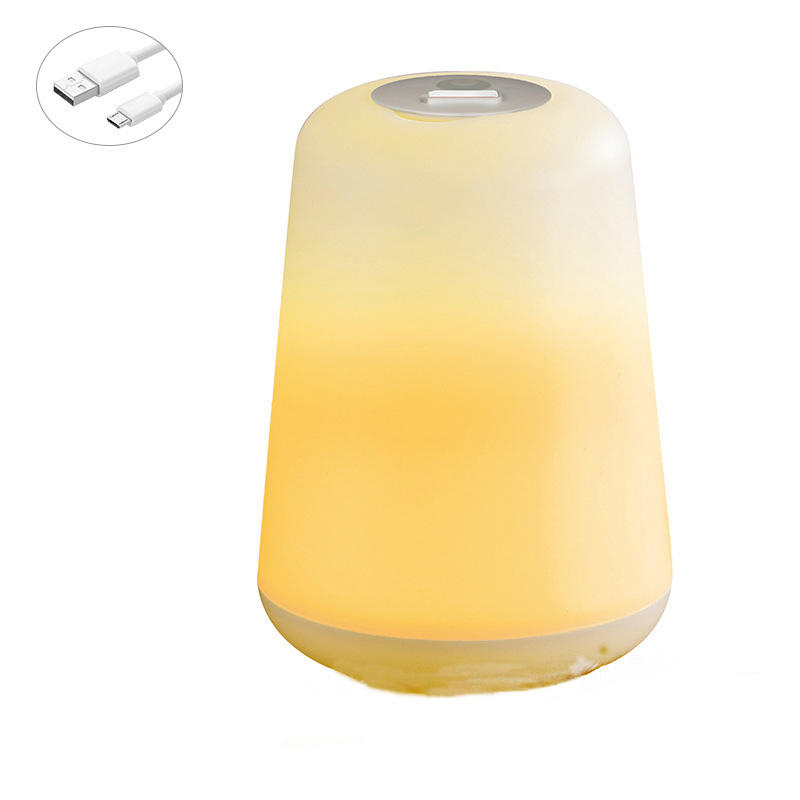 1W USB Night Light Bedside Lantern Plastic 60LM Two Modes Camping Lamp Table Desk LED COD