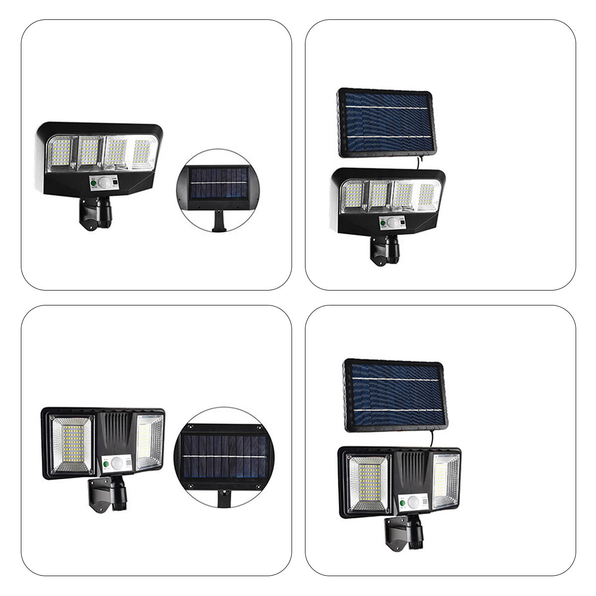 Solar Lights Split Induction Lights with Remote Control LED Wall Lights Super Bright Outdoor Camping Patio Lighting Garden COD