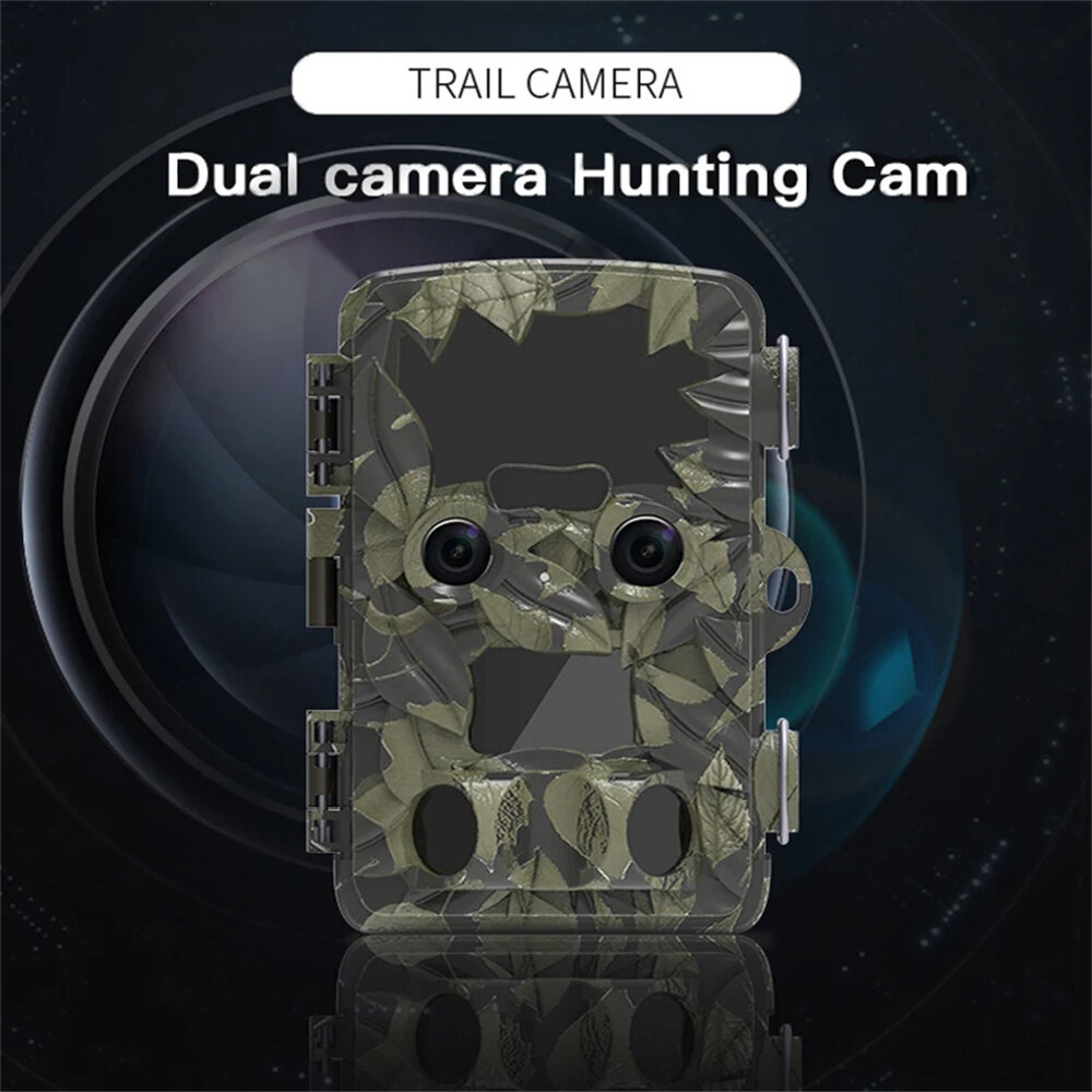 HC8201 32MP Wildlife Trail Hunting Camera 4K HD Video Recording IP65 Waterproof 20m Night Distance for Outdoors Photograph COD