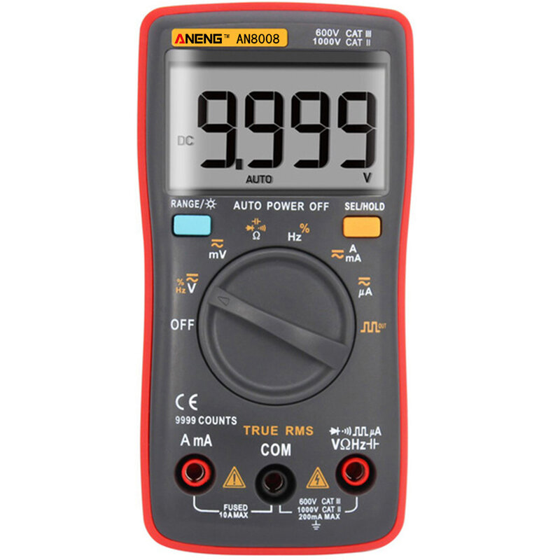 ANENG AN8008 True RMS Wave Output Digital Multimeter AC DC Current Volt Resistance Frequency Capacitance Test COD