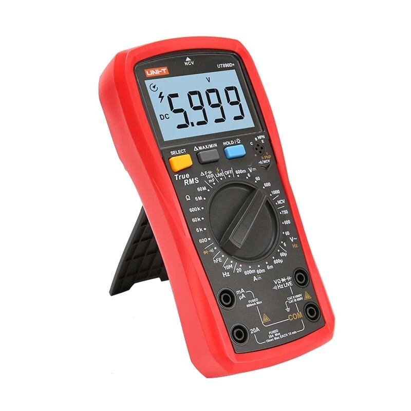 UNI-T UT890D+ True RMS Digital Multimeter Manual Range AC DC Current Voltage Frequency Capacitance Tester with Backlight COD