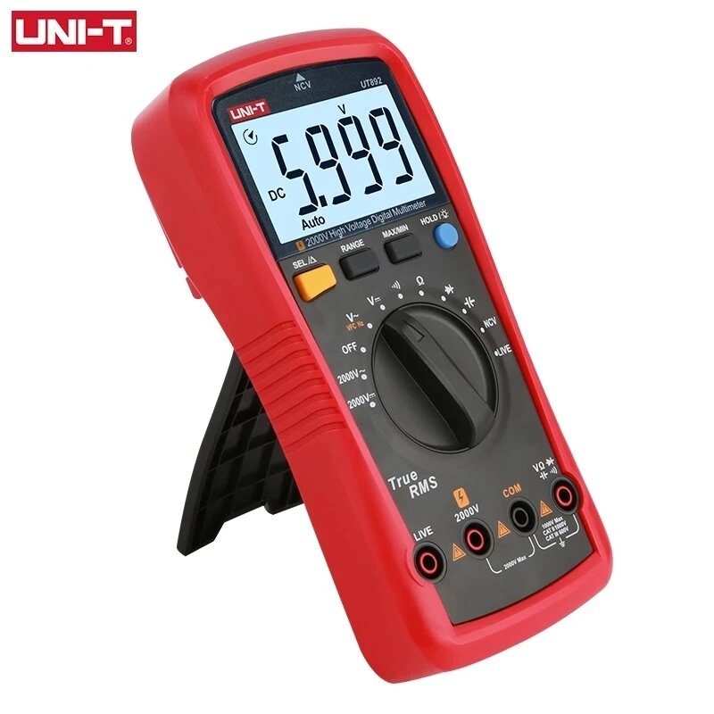 UNI-T Digital Multimeter UT892 2000V AC DC Voltmeter True RMS Capacitor Tester Frequency Meter NCV LIVE Test COD