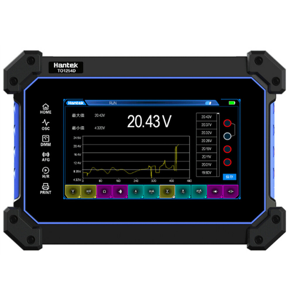 Hantek TO1204D Digital Oscilloscope Multi-Function Touch Screen 250MHz Bandwidth 1GS/s Sampling 8M Storage High Precision Multimeter COD