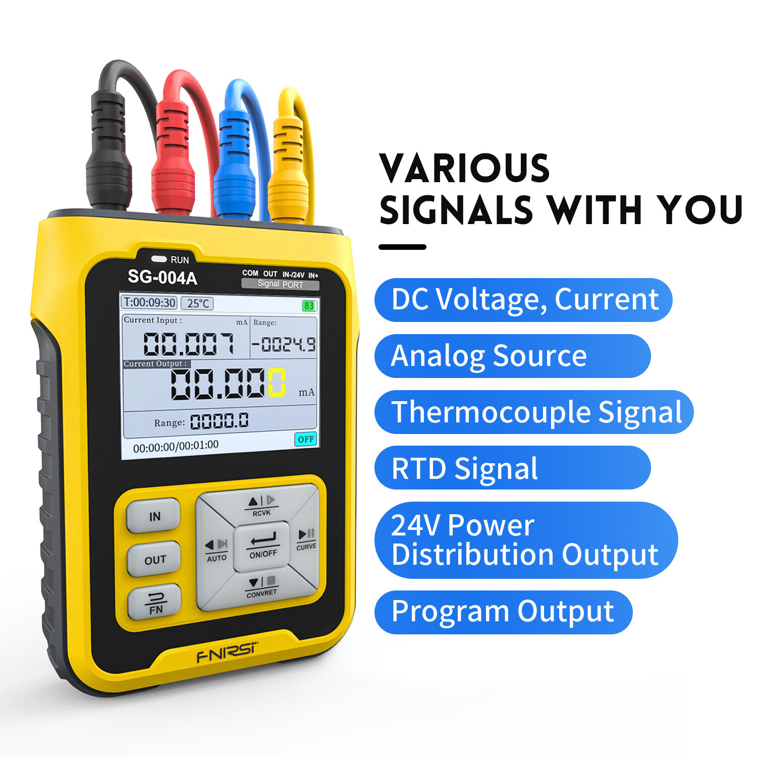 FNIRSI SG-004A Multi-function Signal Generator 0-24V 4-20mA Analog Voltage Current Thermocouple Resistance Process Calibrator COD