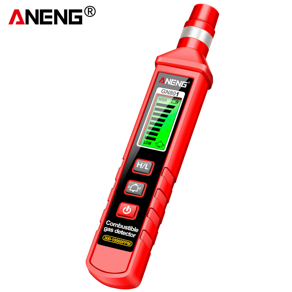 ANENG GN801 Gas Detector 300-10,000 ppm Range Quick Response Dual Sensitivity Best Safety Alert System COD