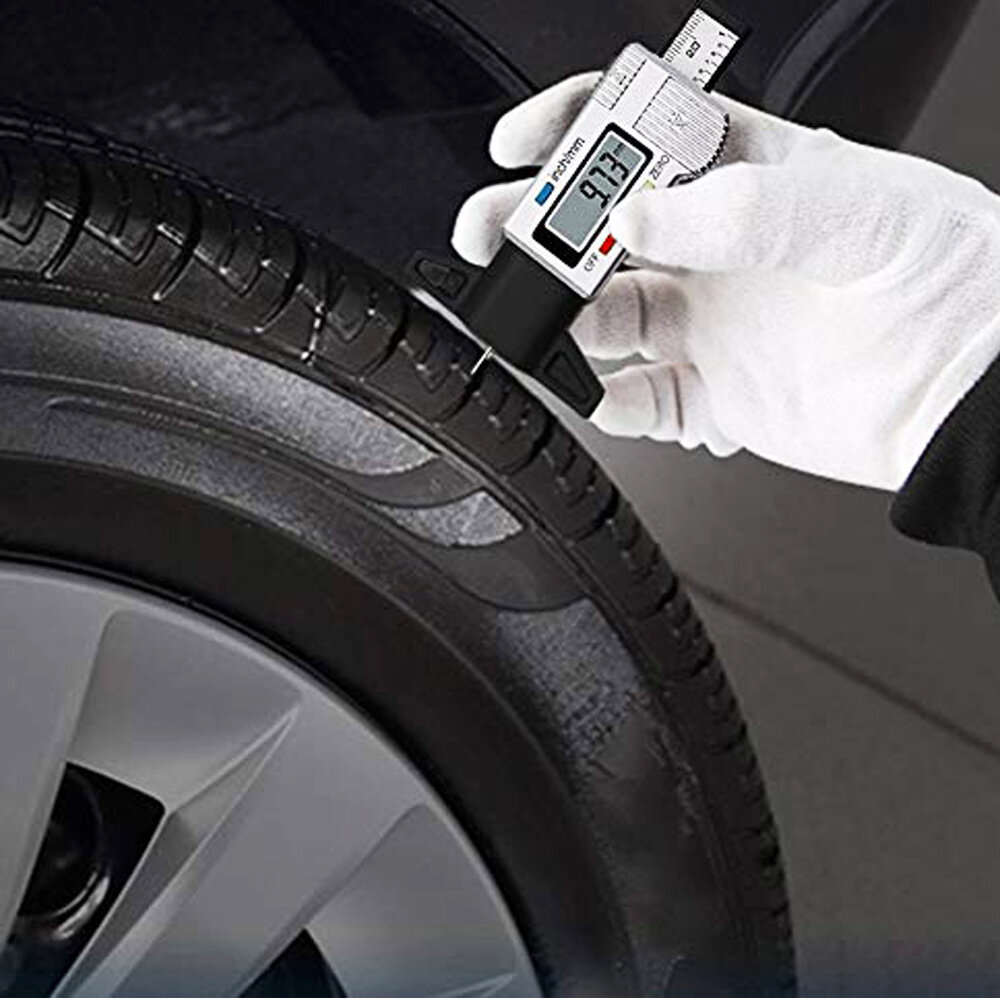 ETOPOO Digital Car Tyre Tire Tread Depth Gauge Meter Auto Tire Wear Detection Measuring Tool Caliper Thickness Gauges Monitoring System COD