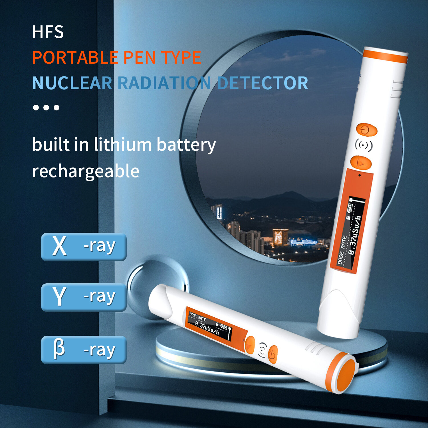 HFS-P3 Geiger Counter Small Portable Nuclear Radiation Tester Radioactive Tester X/γ/β Radiation Personal Dose Equivalent Hp10 Monitor COD