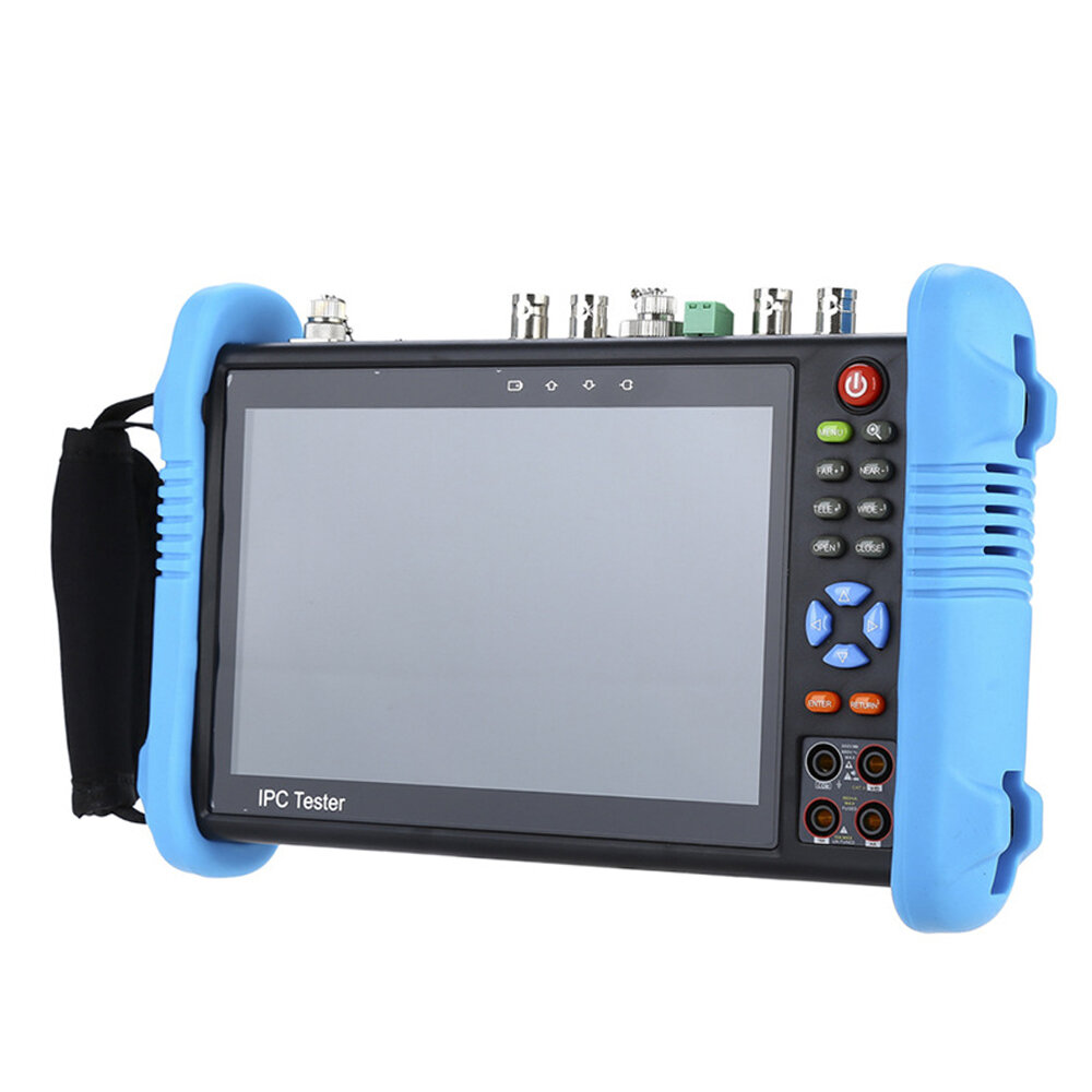 WANGLU IPC-9800MOVTADHS Plus+ Full Features CCTV Camera Tester 7-inch IPS Touch Screen Monitor CCTV Tester with HD-TVI HD-CVI AHD SDI IP Camera Support DMM OPM VFL TDR Features POE 4K H.265 HDMI