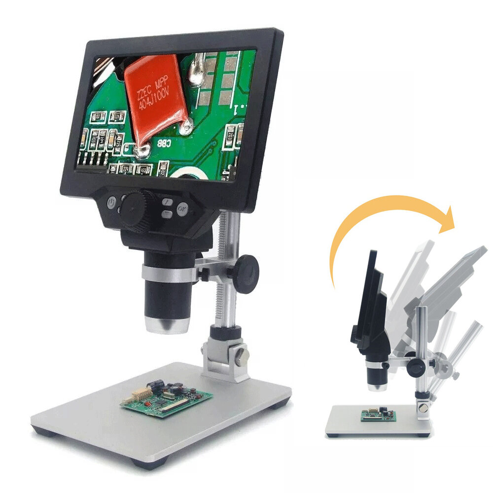 MUSTOOL G1200 Digital Microscope 12MP 7 Inch Large Color Screen Large Base LCD Display 1-1200X Continuous COD