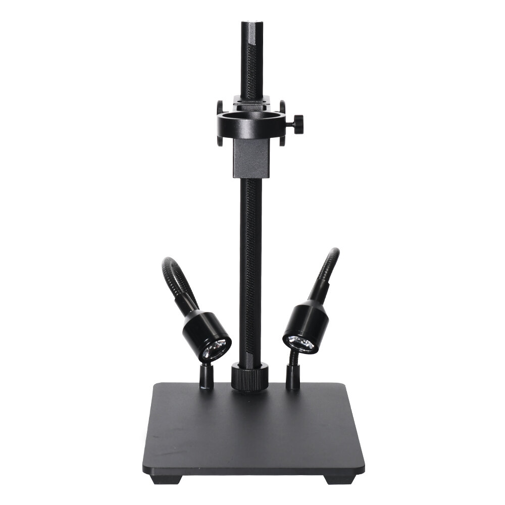 HAYEAR Aluminum Digital Microscope Stand Industrial Camera Monocular Lens Lift Repair Workbench Black COD