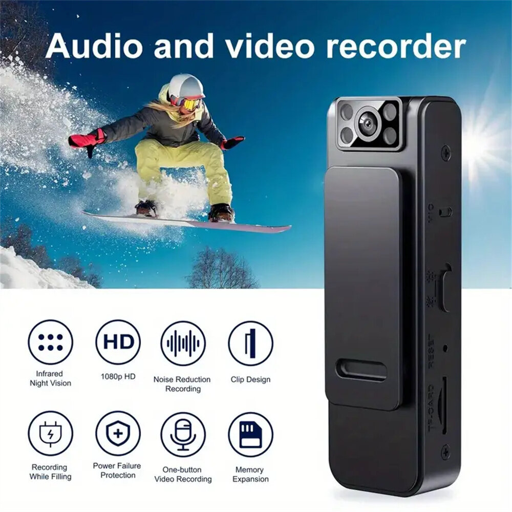 HD 1080P Sport Camera WIFI with Night Vision Infrared Lights 130 Degree Rotating Lens Motion Activated Long Lasting Rechargeable Battery Built-in Microphone Portable Security Recording Device Outdoor