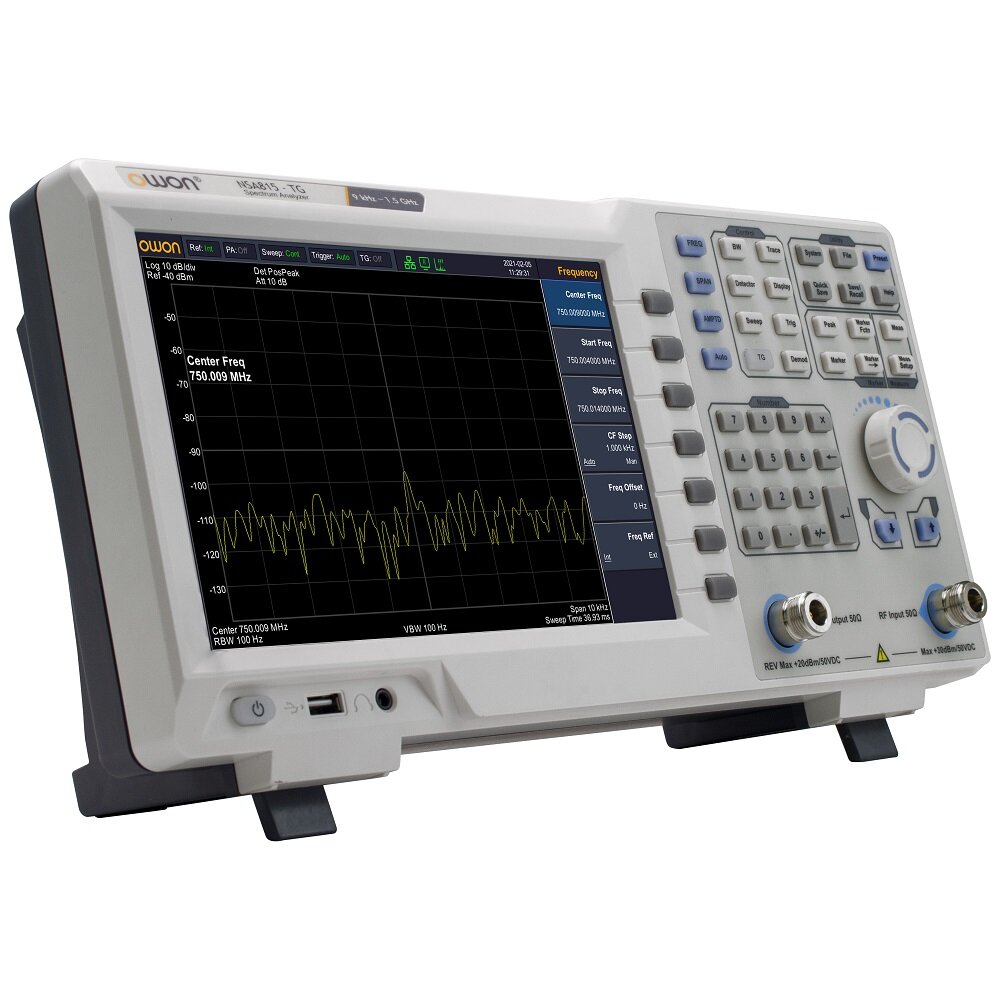 OWON XSA805/XSA810/ XSA815 9kHz-1.5GHz 9Inch TFT LCD Display Spectrum Analyzer Support USB LAN HDMI Communication Interface COD