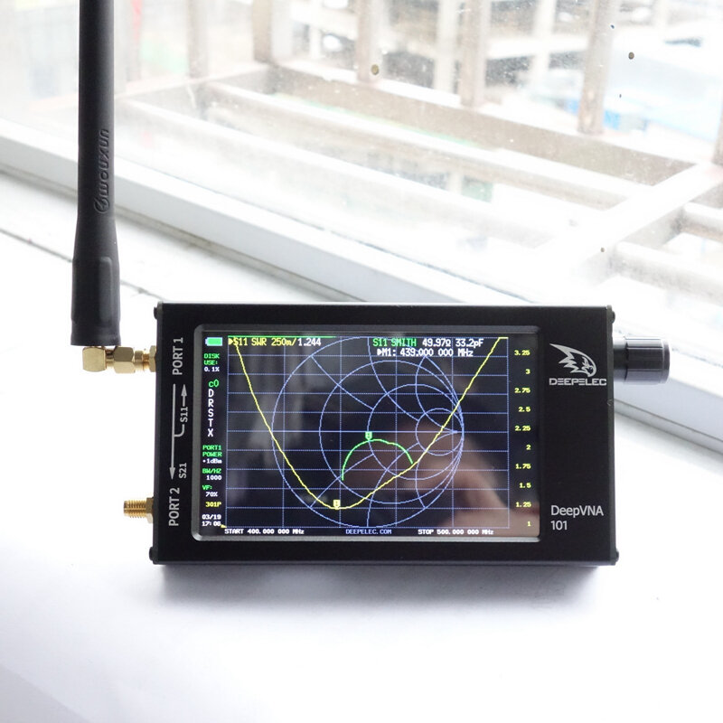 DeepVNA 101 10K-1.5GHz Vector Network Analyzer HF VHF UHF Analyzer SWR Meter Upgraded from NanoVNA-F COD