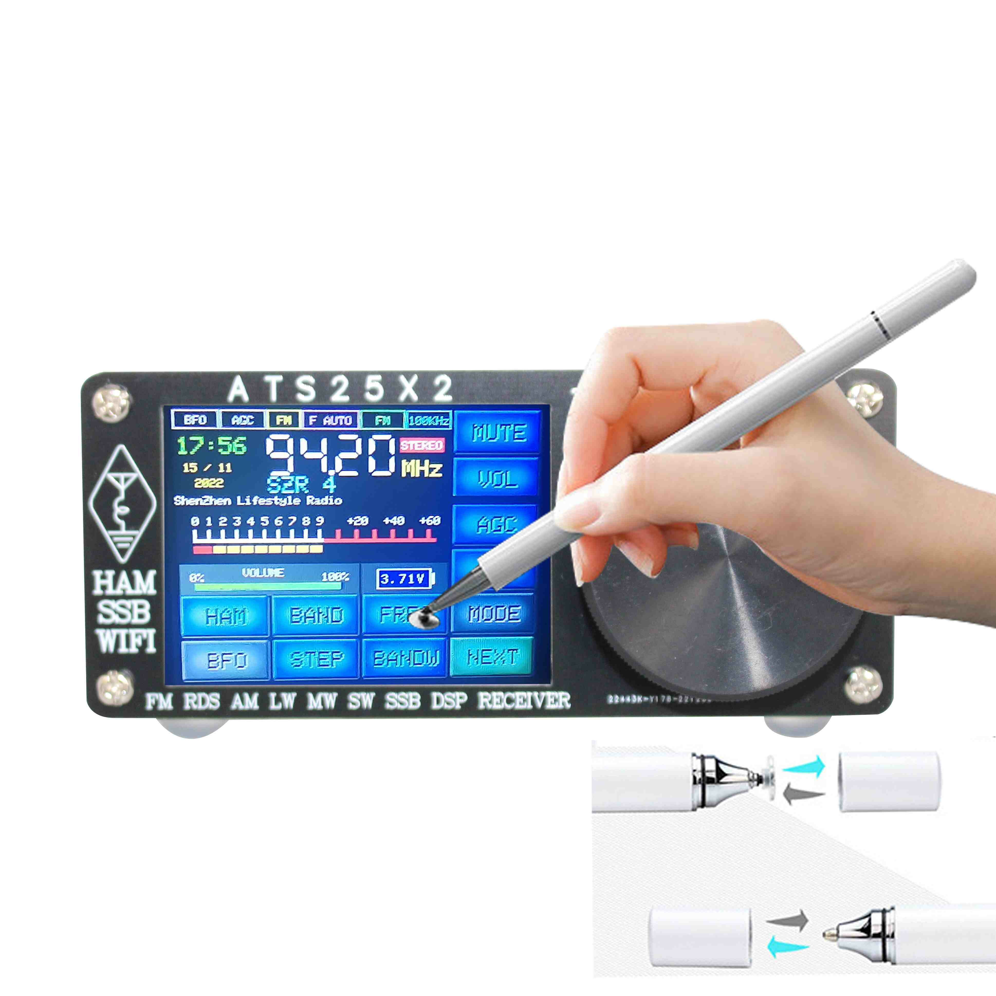 ARINST ATS-25X2 FM APP 4.14 Network WIFI Configuration Full-band Radio With Spectrum Scanning DSP Receiver COD