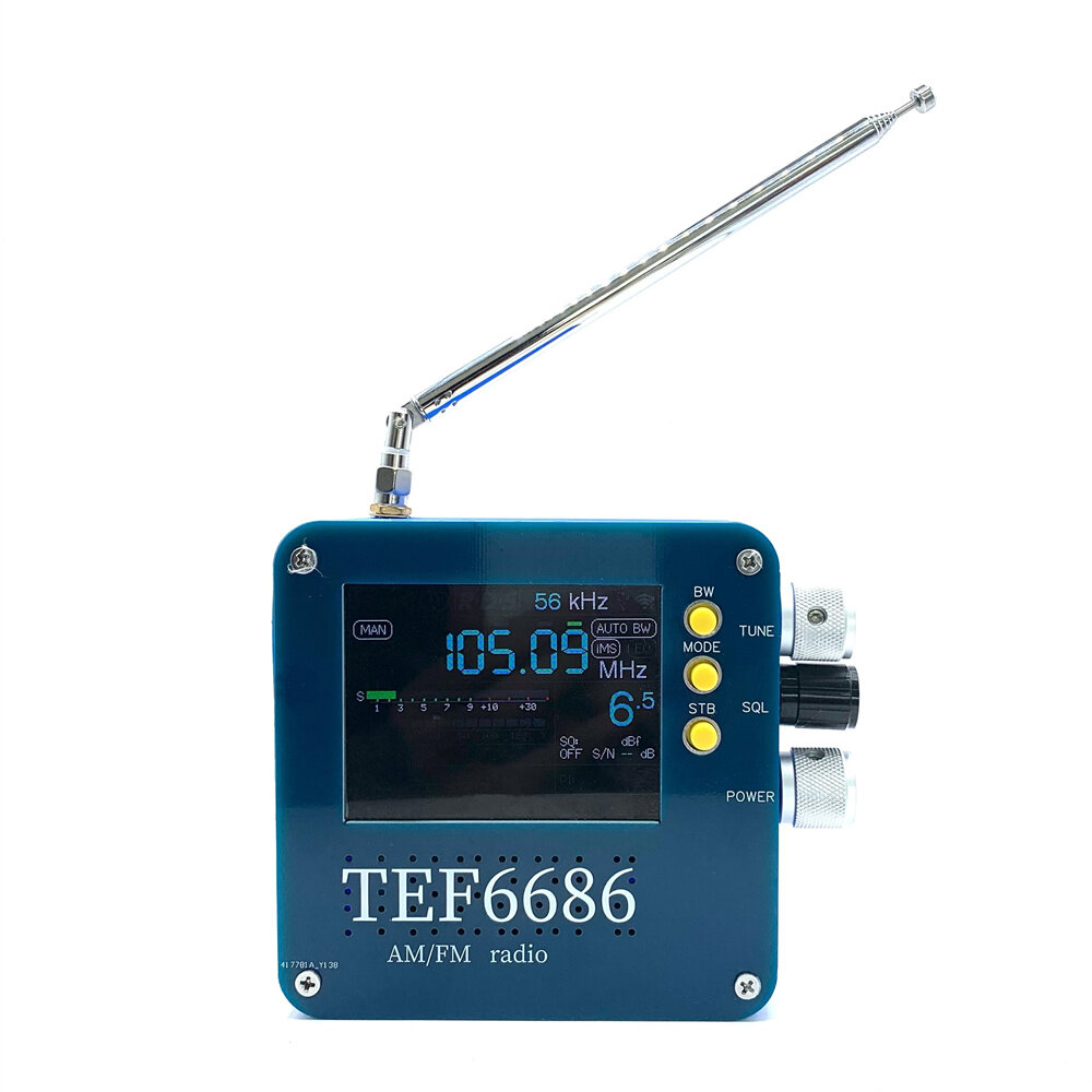 TEF6686 Full-Band Radio Receiver with Large LCD Display Rechargeable Battery Long Range AM FM SW MW LW Frequencies Portable Design COD