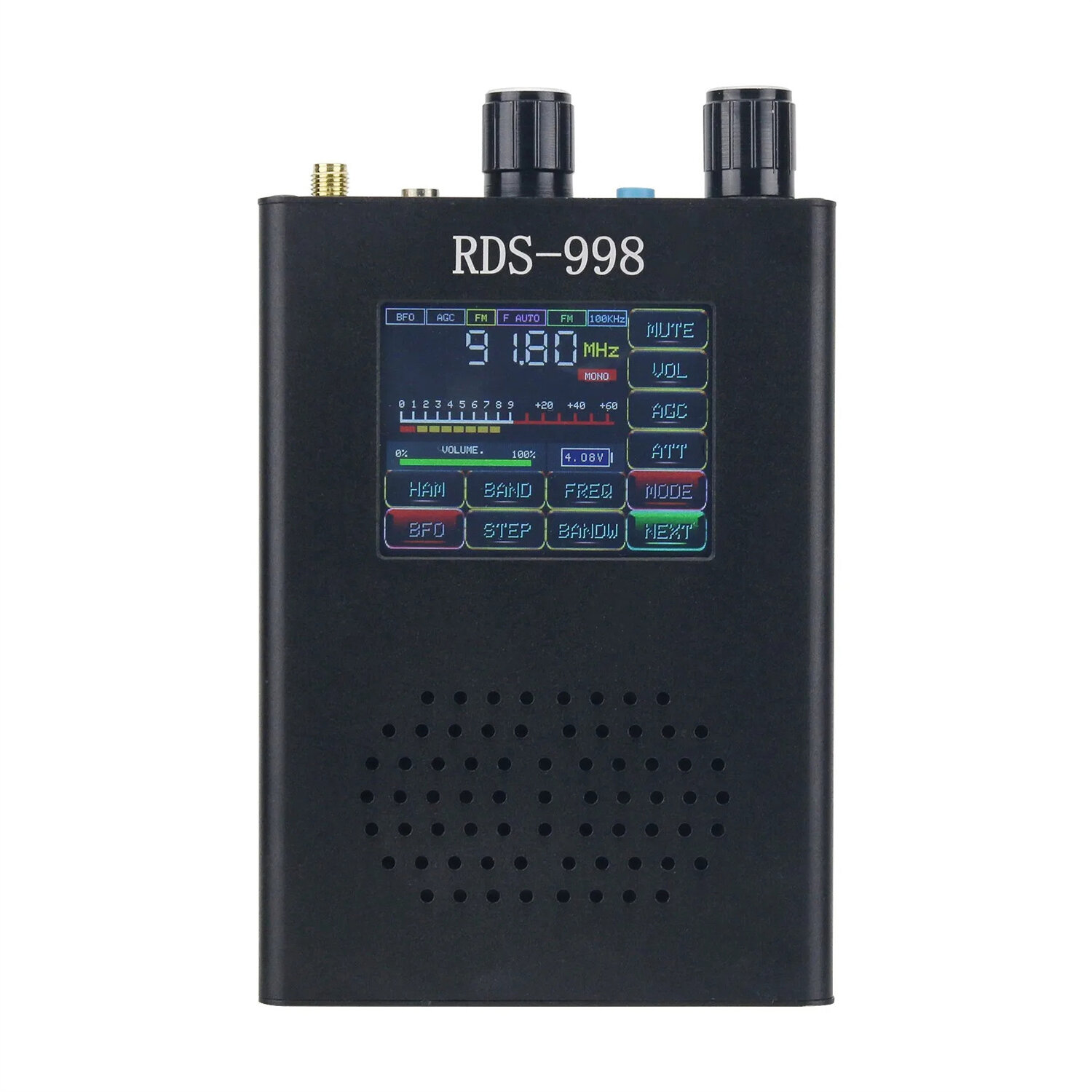 RDS998 SI4732 FM MW LW SW SSB Radio Receiver USB LSB BFO Ham Radio Receiver Color TouchScreen COD