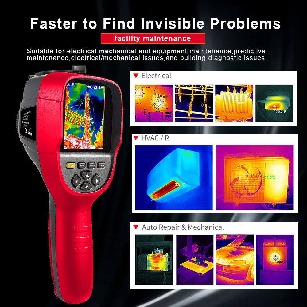 Mustool ET692D 320*240 Handheld Infrared Thermal Imager -20℃~350℃ PC Software Analysis Industrial Thermal Imaging Camera Infrared Thermometer COD