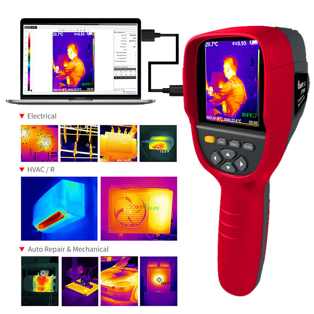 Mustool ET692D 320*240 Infrared Thermal Imager -20℃~350℃ Thermal Camera 3.2-inch Full View Floor Heating Electrical Inspect COD