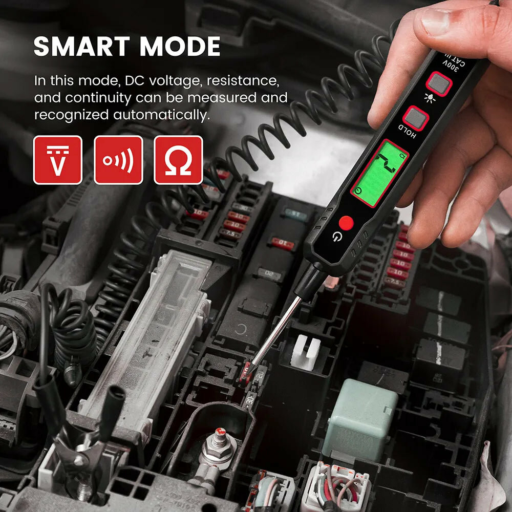 US EU Direct KAIWEETS VT501 Smart Automotive Circuit Tester with 0.8-100V Broad Voltage Range Advanced LED Digital Display Perfect for Testing Vehicle Circuits High Precision Measurement Tool