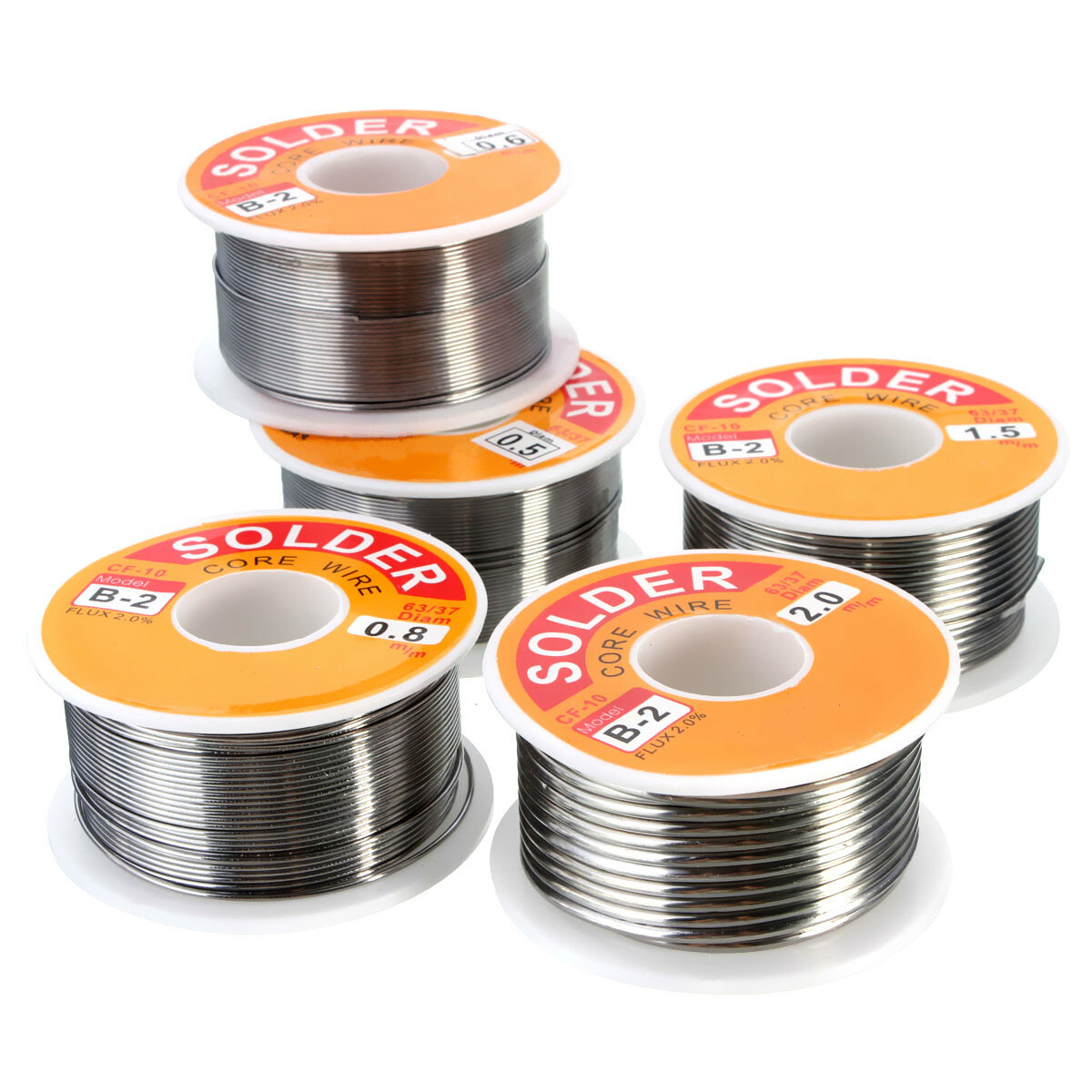 1PC 100g 63/37 Tin Lead Rosin Core 2mm 2% Flux Reel Welding Line Solder Wire COD