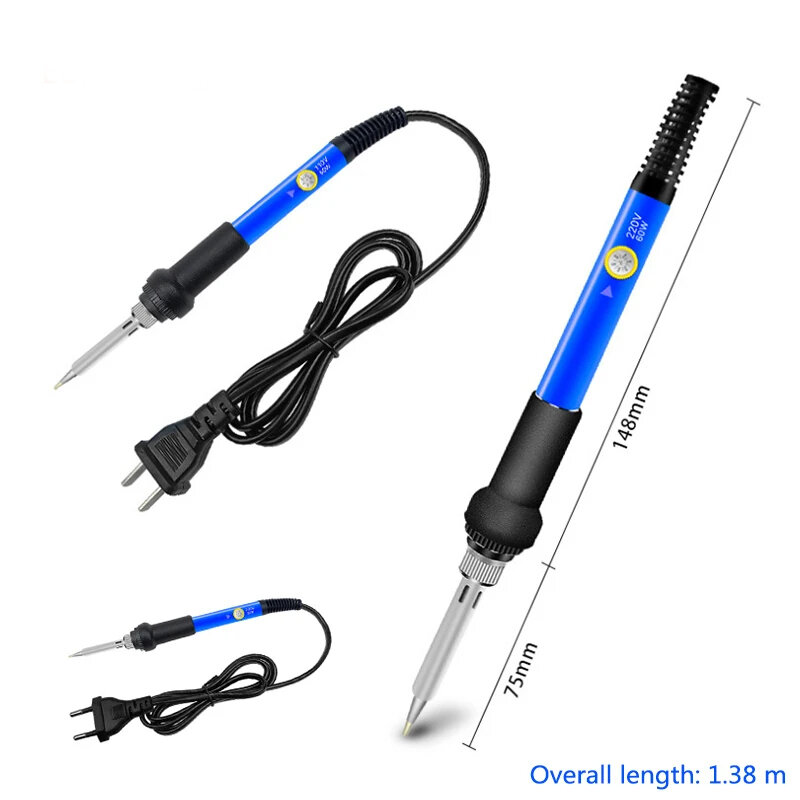 Mini Soldering Iron Adjustable Temperature Electric Solder Iron 60W Welding Solder Rework Station Heat Pencil Tips Repair Tool COD