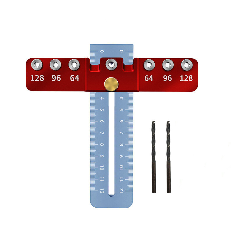 Woodworking Cabinet Hardware Jig Drilling Locator Drill Guide Punch Locator Template Ruler Adjustable For Cabinet Handles and Pulls Hole Punch Tools COD