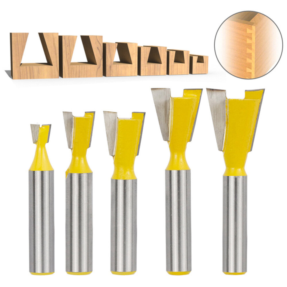 8mm Shank Dovetail Milling Cutter Slotting Woodworking Carving Router Bit for Woodworking Engraving Bit COD