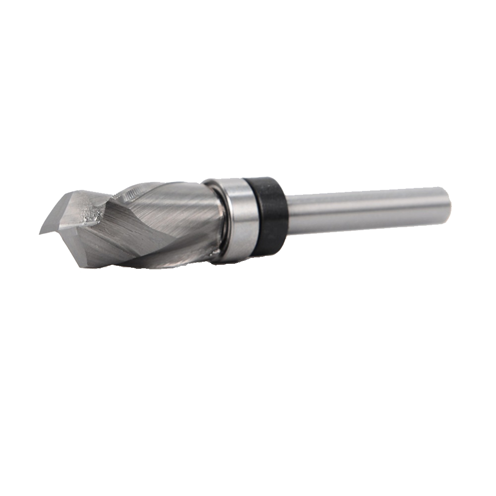 12.7*25.4*67MM Carbide Lower Bearing Spiral Trimming CNC Router Bit End Mill 1/4" 6.35mm Shank for Woodworking COD