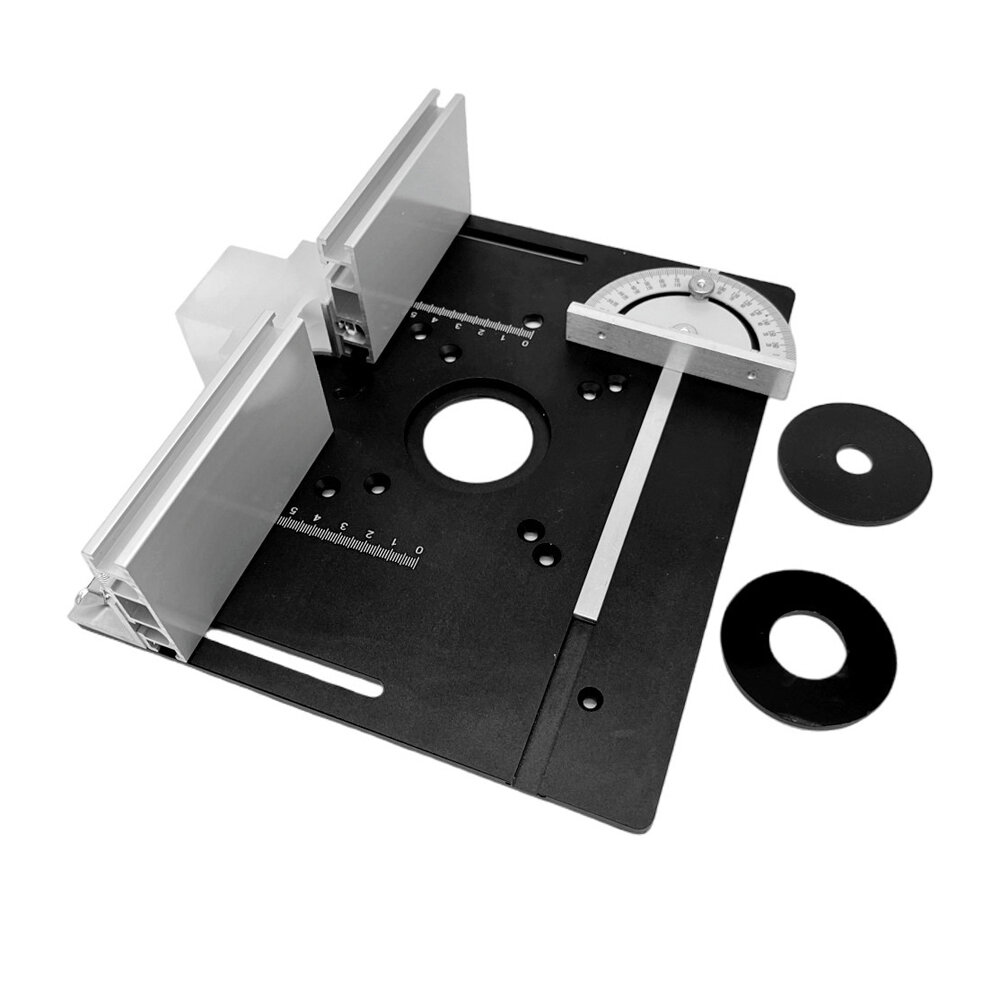 Aluminum Alloy X8 Router Table Insert Plate Woodworking Milling Flip Board Miter Gauge Trimming Engraving Machine COD