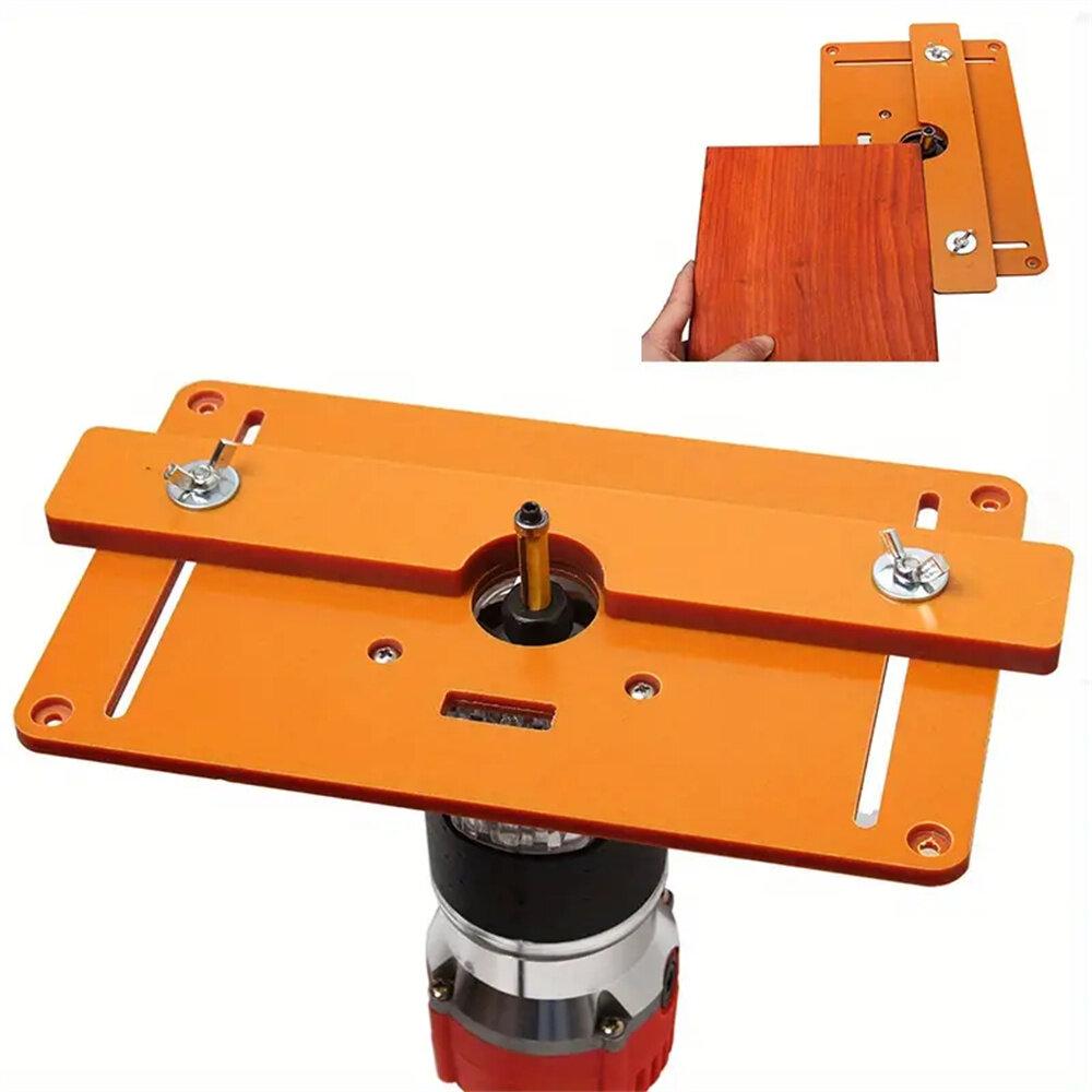 Wood Milling Chamfering Trimming Machine Balance Board Router Table Insert Plate High Accuracy Router Slotting Positioning Bracket Plate for Woodworking