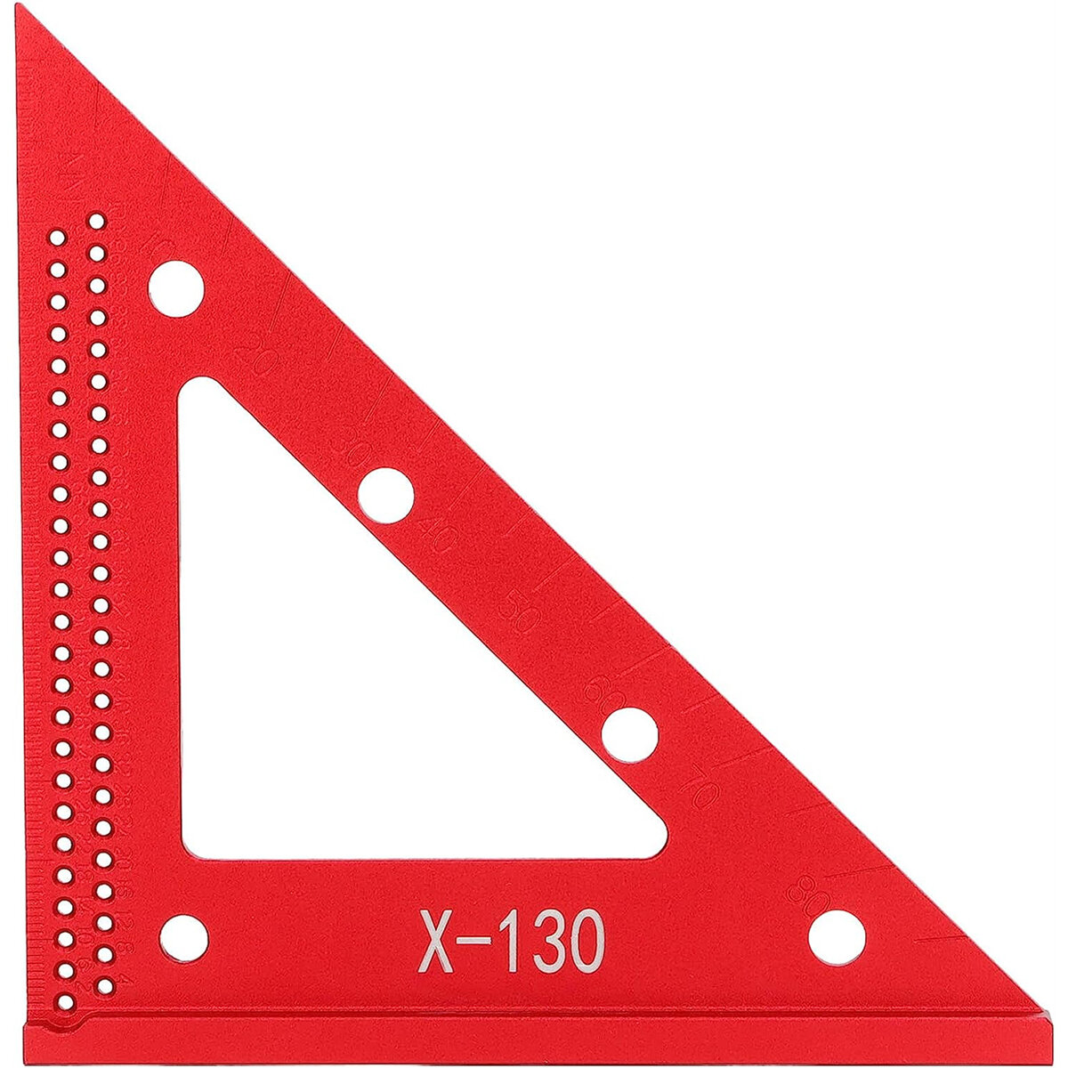 Aluminum Alloy Woodworking Triangle Ruler 45 or 90 Degrees Versatile Carpenter Square COD