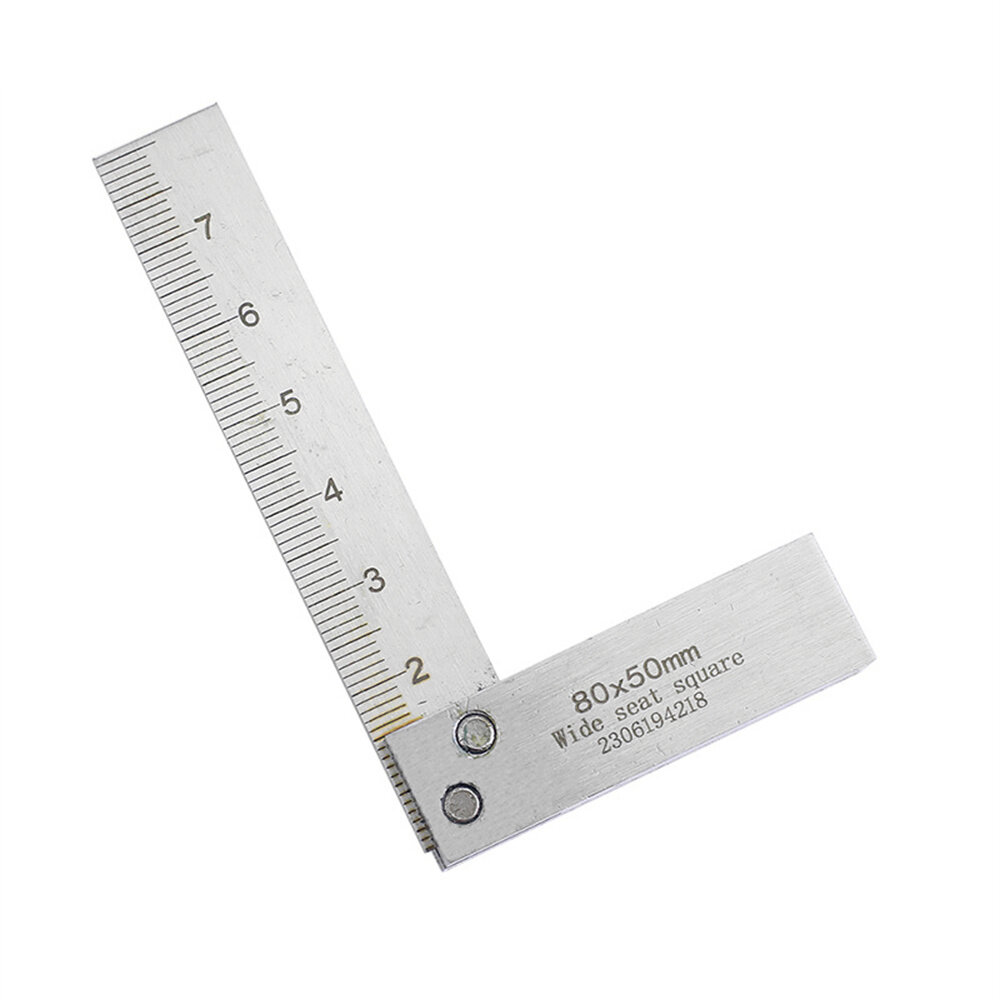 Premium Stainless Steel Right Angle Ruler High Precision 90 Degree Laser Etched Scale Wide Seat Design Multiple Sizes COD