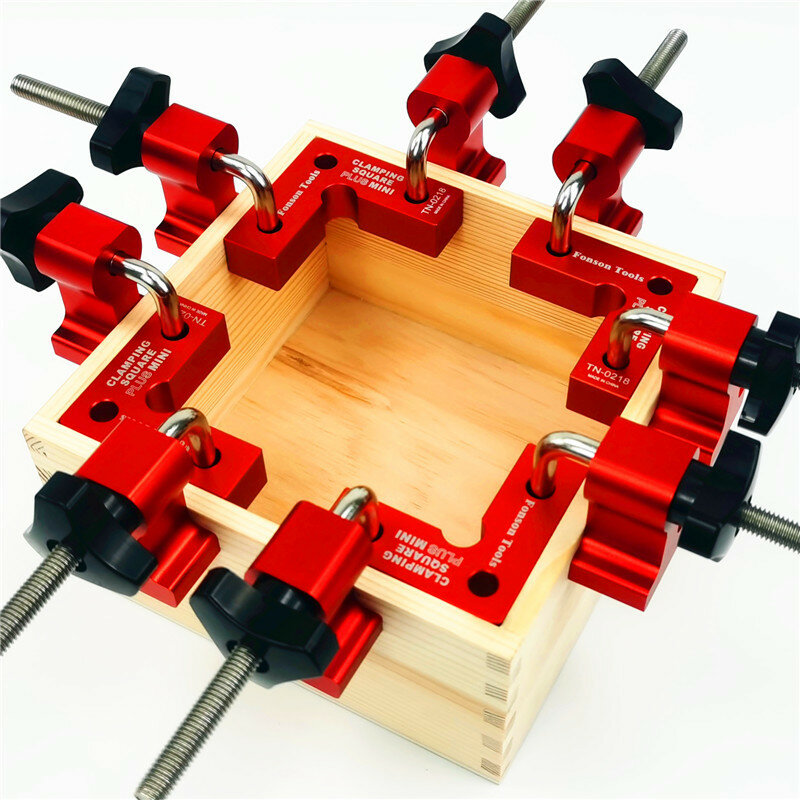 FONSON 4 Set Mini Woodworking Right Angle Positioning Clamp 90 Degree Precision Clamping Square Carpenter Square COD