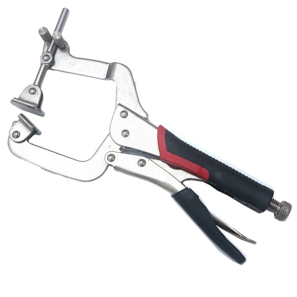 12 inch 2 in 1 Metal Face Clamp Pocket Hole Clamp Pliers Adjustable 90 Degree Right Angle Clamp Heavy Duty C Clamp COD