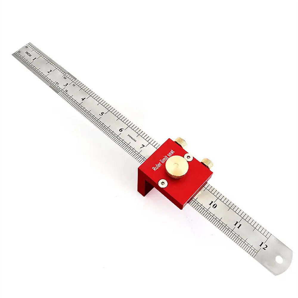 30cm Scribing Ruler with 90 Degrees Scale High Precision Measuring and Marking Gauge Woodworking Essential Tools Sturdy and Durable Great for DIY Projects