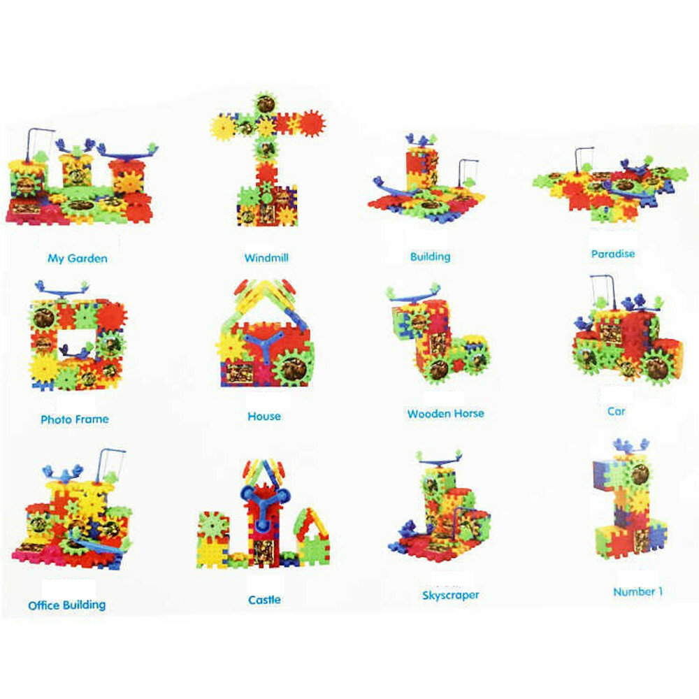 82pcs Children's Electric Variety Building Blocks Assemble Electronic Gear Splicing Assembling Jigsaw Puzzle Plastic Toys