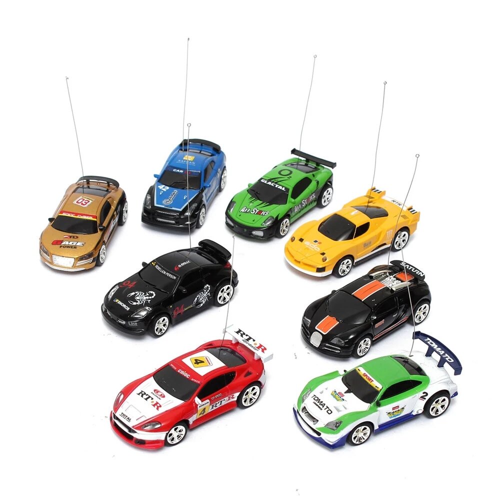 1/58 40MHZ 4CH Electric Mini RC Car w/ LED Light Radio Remote Control Racing Toys Model COD