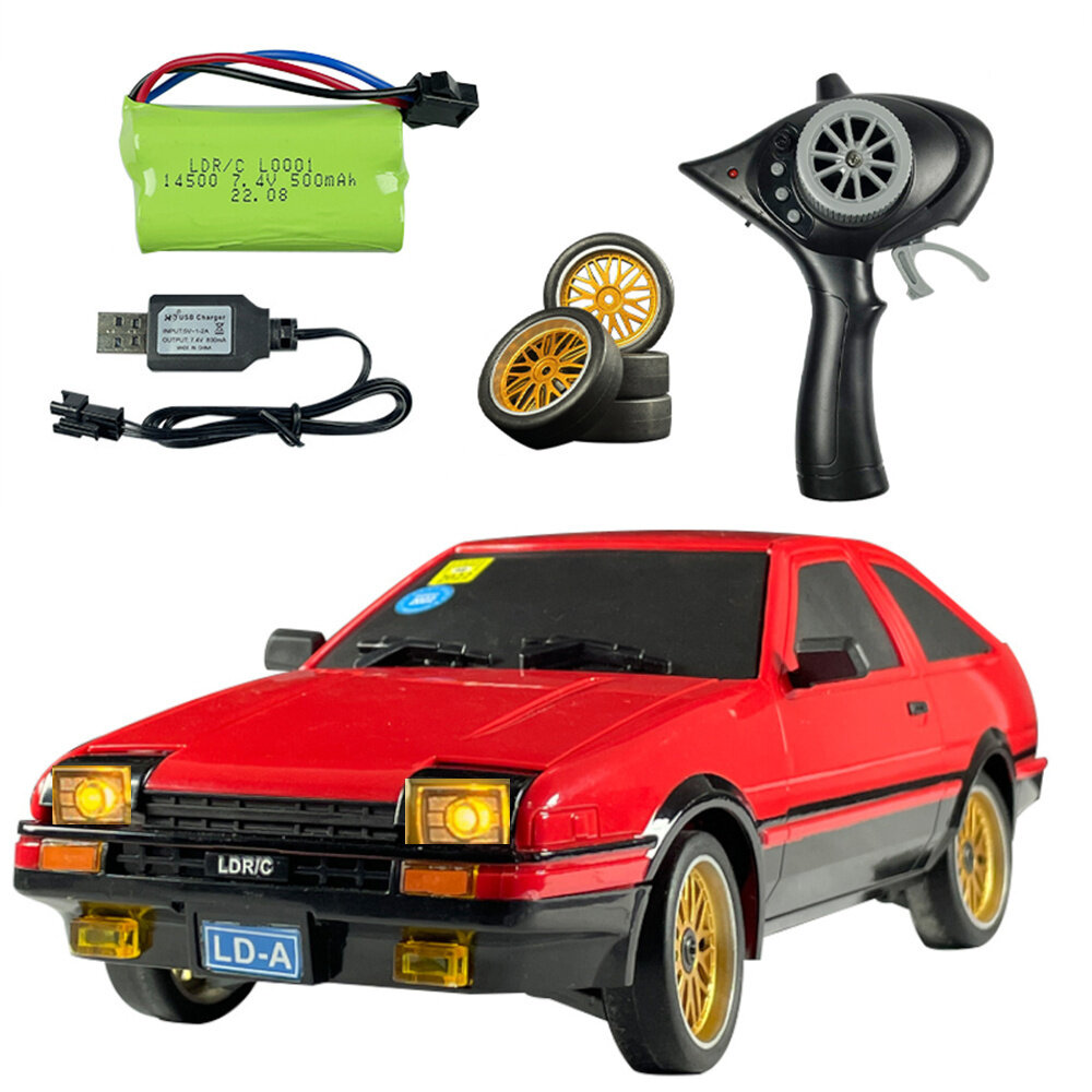 LDRC LD-A86P RTR 1/18 2.4G RWD RC Car Drift Vehicles Flip LED Lights Full Proportional Controlled Models Toys COD